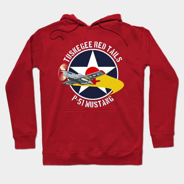 Tuskegee Red Tails Hoodie by PopCultureShirts